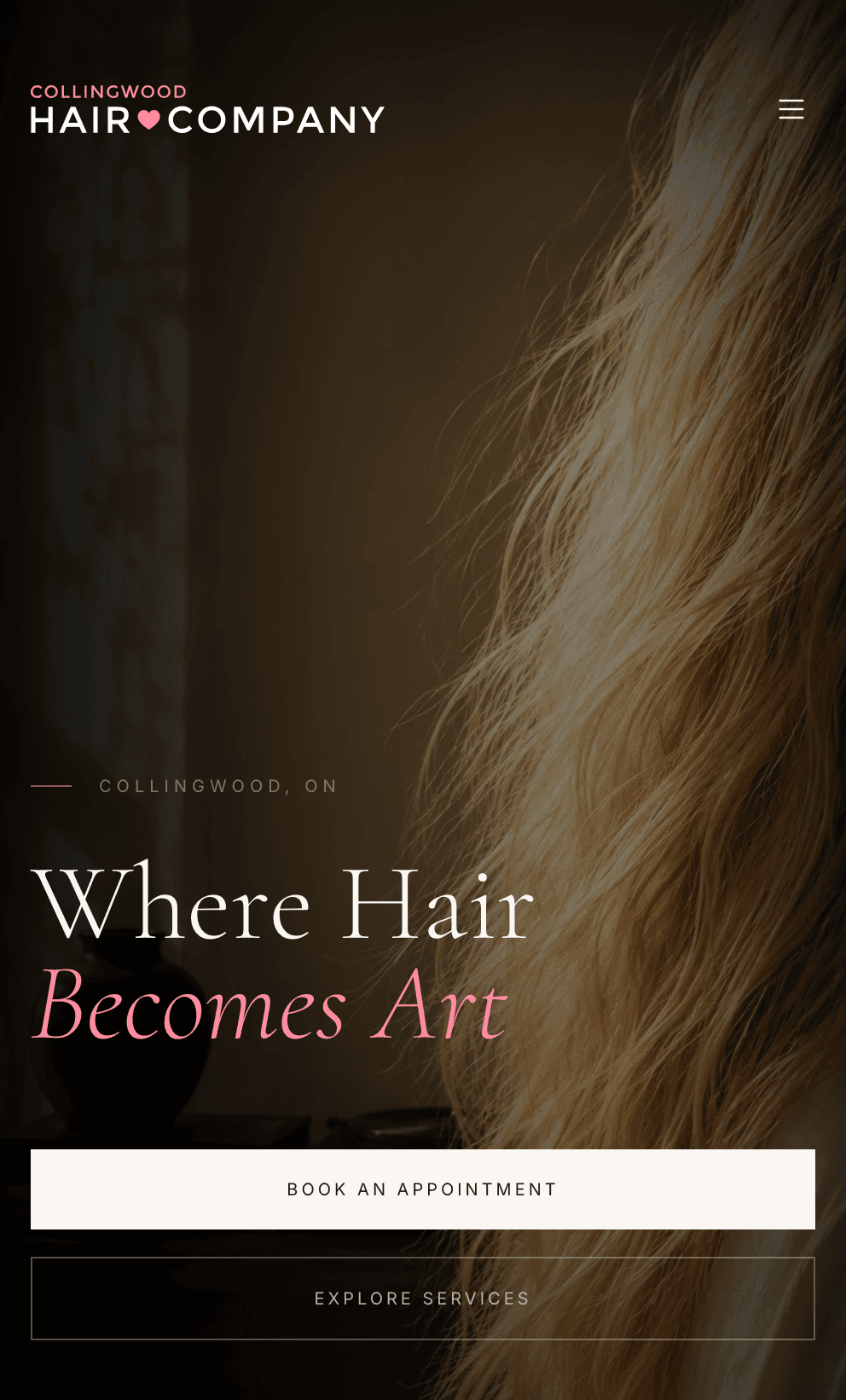 Collingwood Hair Company — mobile