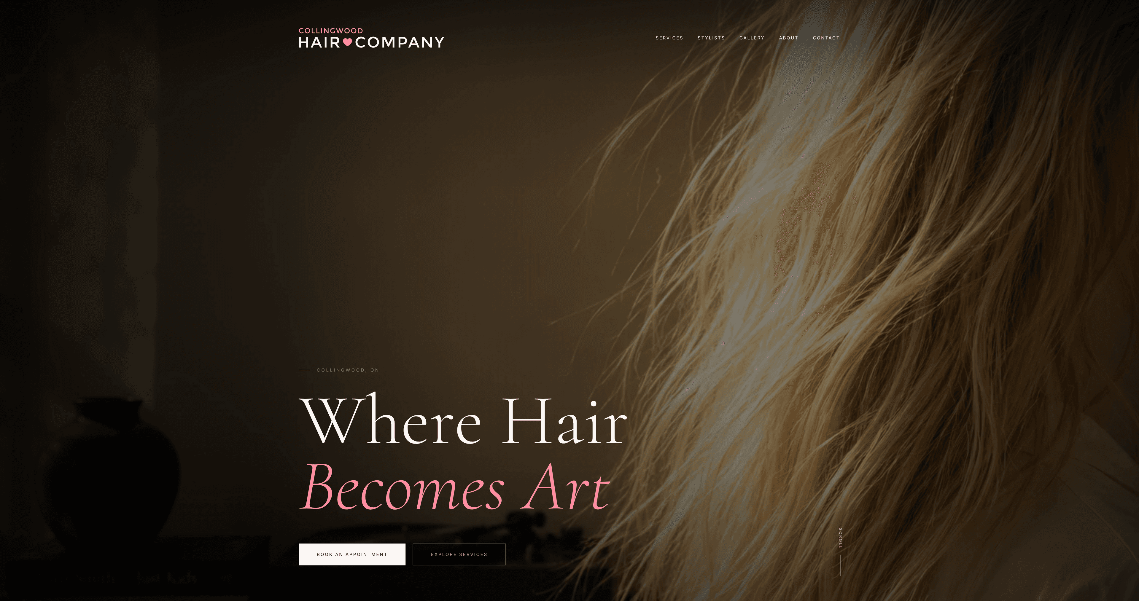 Collingwood Hair Company — The opening impression.