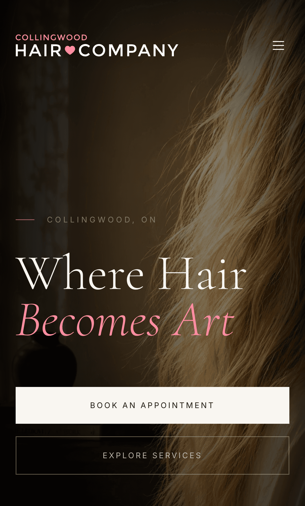 Collingwood Hair Company — mobile