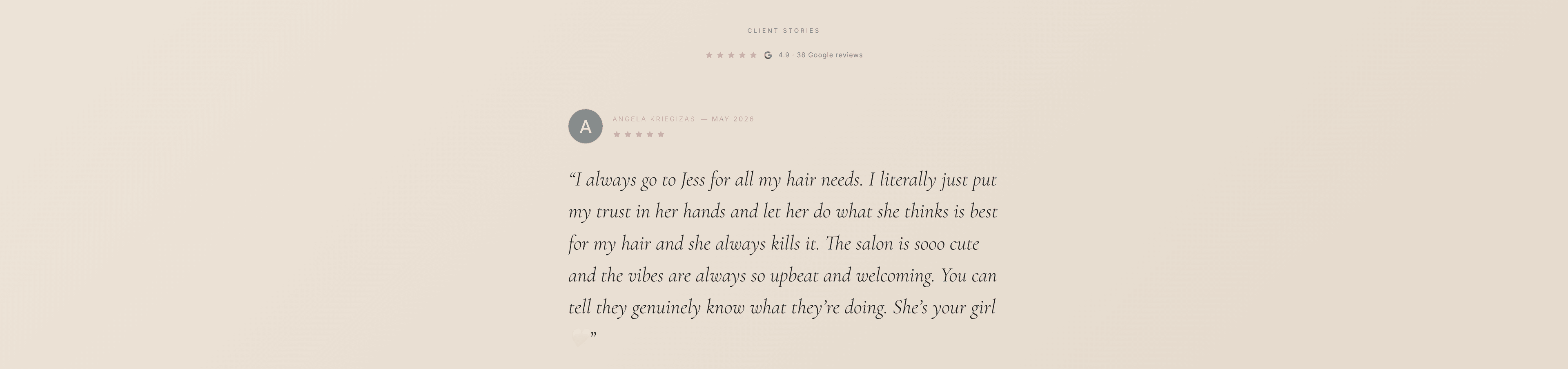 Collingwood Hair Company — Their reputation, pulled straight from Google.