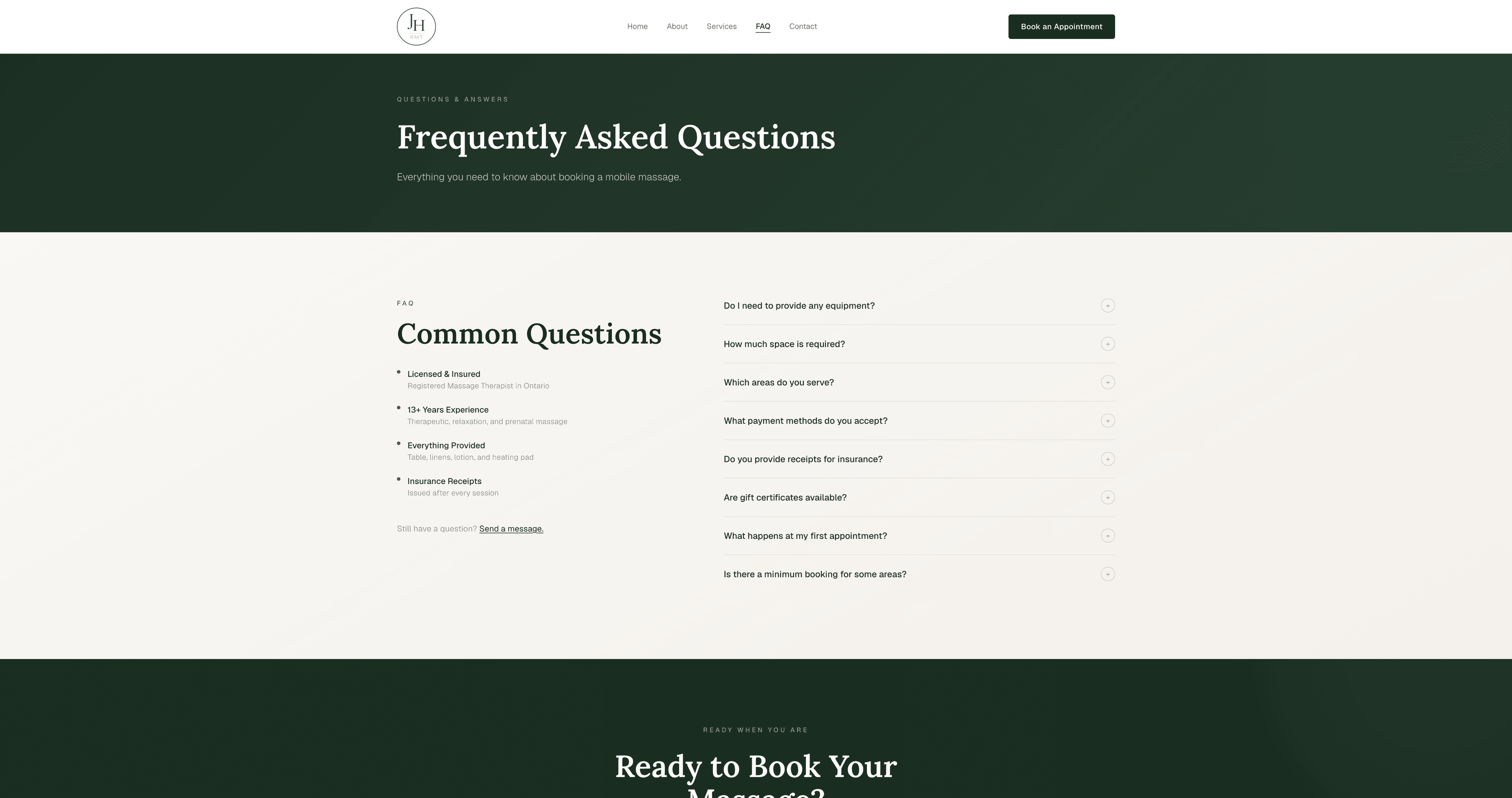 Jenn Hay RMT — Answers before the questions.