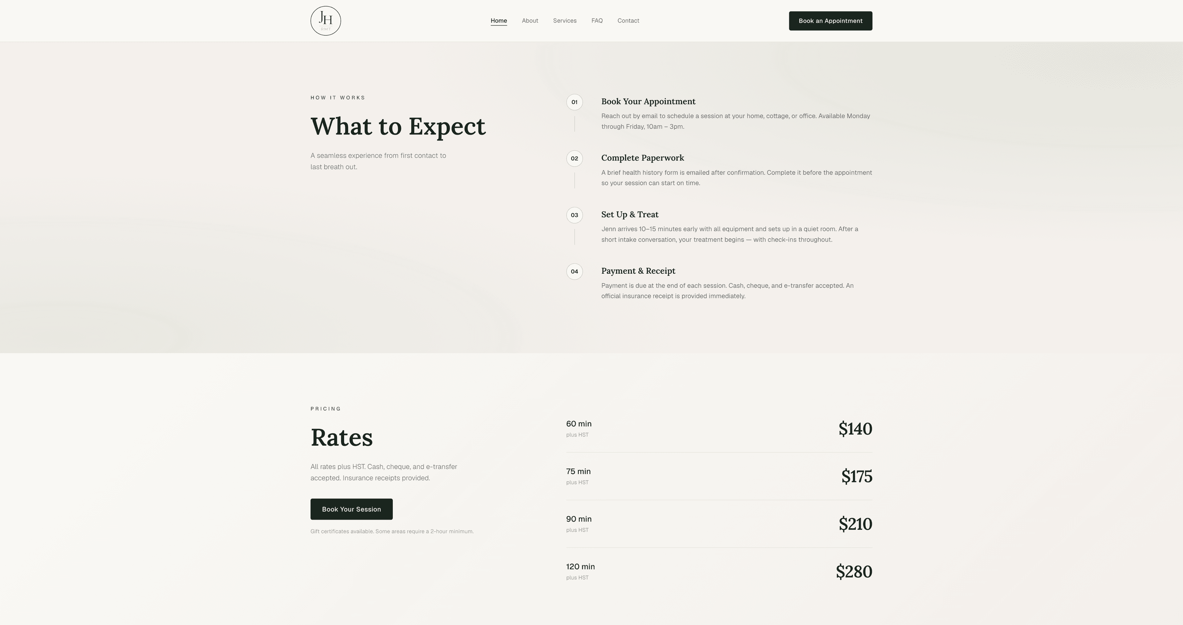 Jenn Hay RMT — Pricing, without the guesswork.